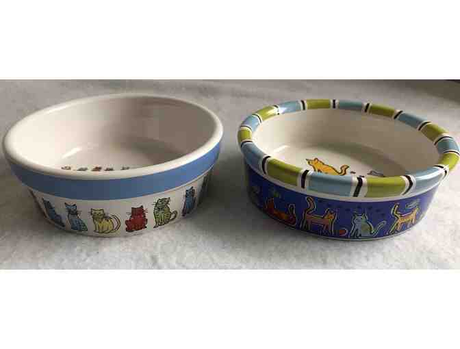 Lot of 2 Cat Food/Water Dishes