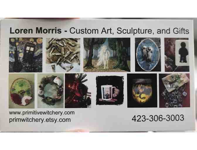 Autumn Witch Jar with Flameless Candle - Purple Cat