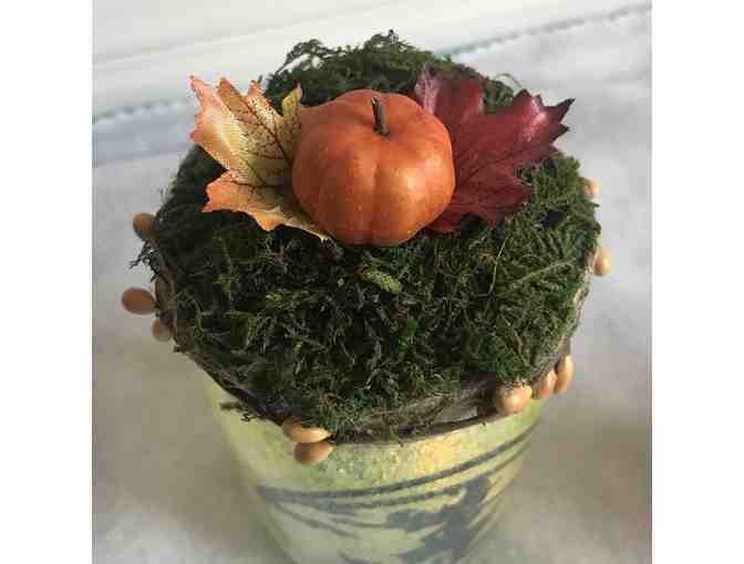 Autumn Witch Jar with Flameless Candle - Yellow Witch - Photo 2