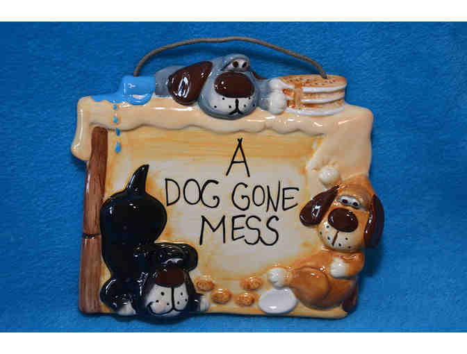 Pair of 'It's a Dawg's Life' Dog Wall Plaques
