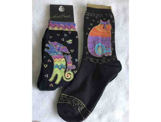 Set of Cat and Dog Laurel Burch Socks