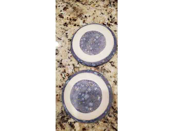 Hand Thrown Cat Dishes - Flat