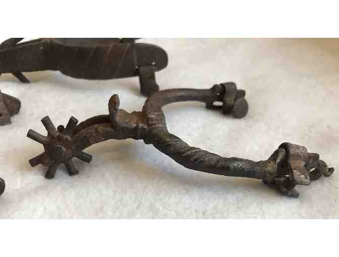 Set of 3 Antique Iron Cowboy Spurs