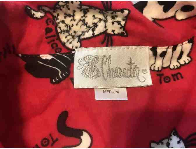 Red Flannel Cat Pajamas - Medium