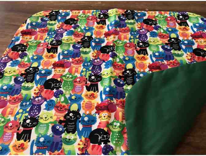 Cat Mat - Colorful Cats/Green