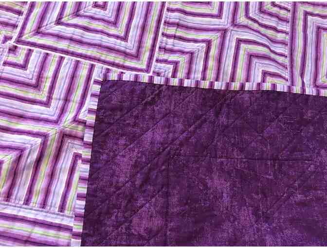Purple Squares Lap/Kids Quilt 42 x 42