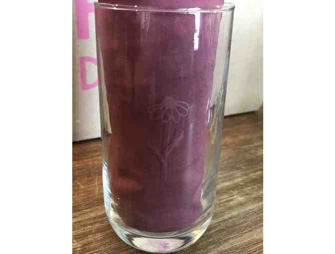 Etched Glass Tumbler - Daisy