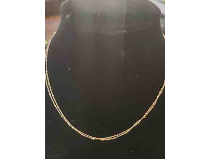 925 Silver Double Strand Necklace - Photo 1