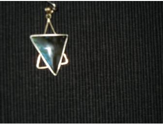 Star of David: Hand Carved Labradorite Stone in Handmade 14K with Sterling Silver setting