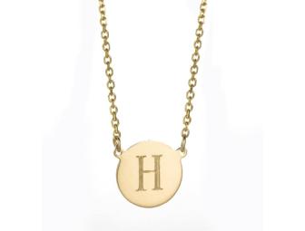 14 Kt Gold 'CARA' Initial Necklace by SARAH CHLOE