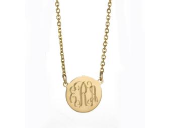 14 Kt Gold 'CARA' Initial Necklace by SARAH CHLOE