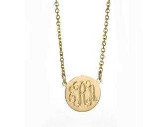 14 Kt Gold 'CARA' Initial Necklace by SARAH CHLOE