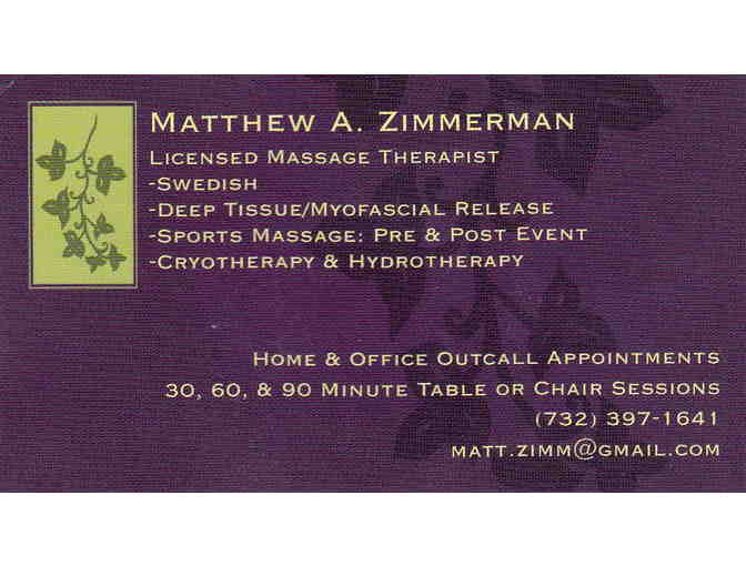 Package of Three 60 Minute In-Home Massage Therapy Treatments