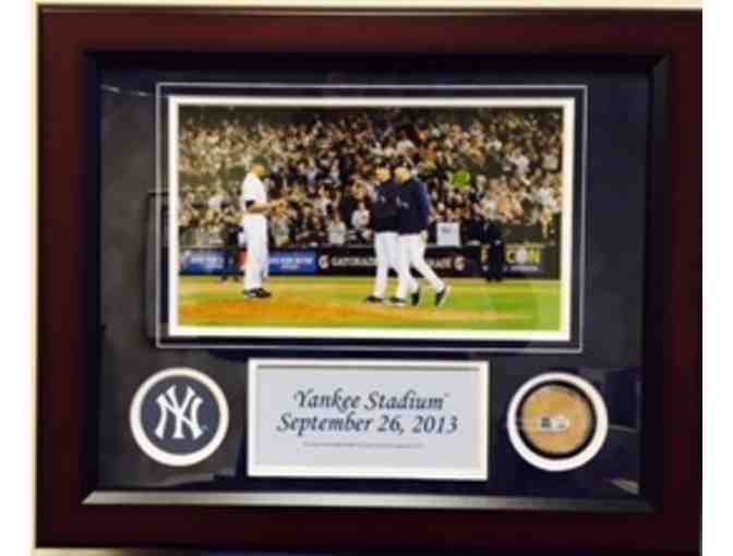 Mariano Rivera Authentic Autographed Baseball & Final Game Collage with Authentic Dirt