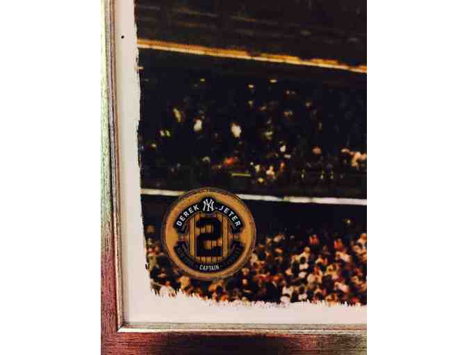 Derek Jeter Farewell Collage with Authentic Yankee Stadium Dirt