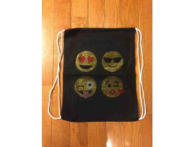 Bejeweled Emoji Travel Set: Sleepover Bag, Drawstring Bag, Cosmetics Case & Tablet Case