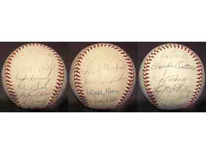 1965 LA Dodgers World Series Championship Autographed Ball & Miracle Men Book