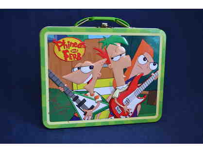 Phineas and Ferb Tin Lunchbox signed by Ashley Tisdale