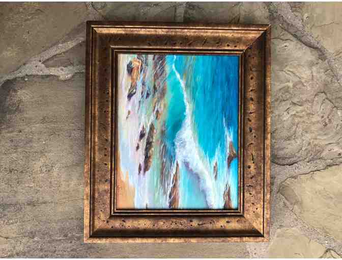 'Little Corona Beach' Original Oil Painting by local artist Jill Turner
