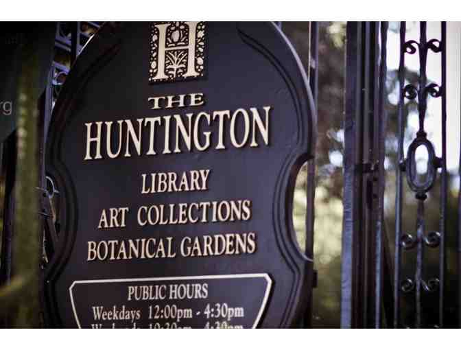 Two Tickets to The Huntington Library, Art Collections and Botanical Gardens