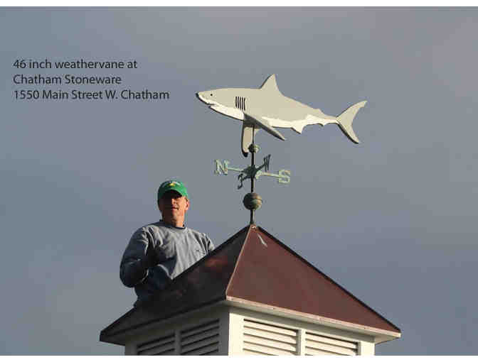 Chatham Wind & Time's Shark in the Park - A working Weathervane!