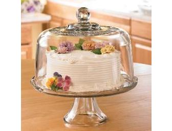 Princess House Fantasia Domed Cake Plate/Punch Bowl Set
