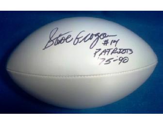 Steve Grogan signed football