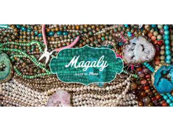 Magaly Designs Jewelry--Taupe Tassel Necklace