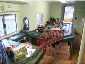 Model Trains in a Caboose