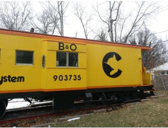 Model Trains in a Caboose