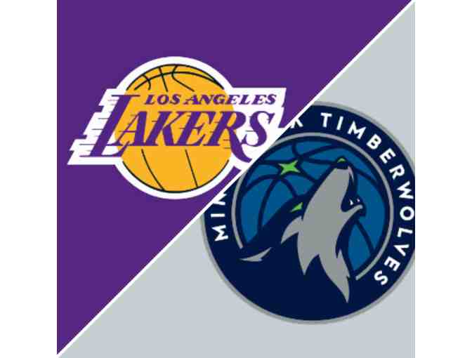 2 Tickets to the Los Angeles Lakers vs. Minnesota Timberwolves basketball Game - Photo 1
