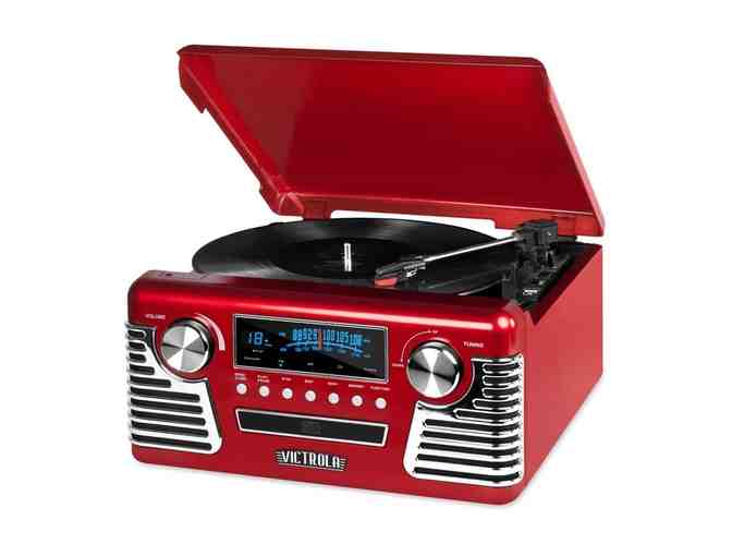 Victrola Bluetooth Stereo Turntable w/ CD Player (Red) - Photo 1