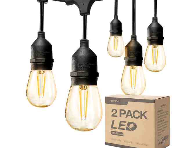 2 Pack 48ft LED Outdoor String Lights