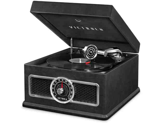 Victrola 5-in-1 Nostalgic Madison Bluetooth Record Player with CD, Radio, Record Storage a - Photo 1