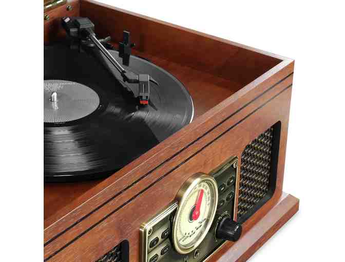 Victrola 4-in-1 Nostalgic Bluetooth Record Player, FM Radio and Aux-in Mahogany