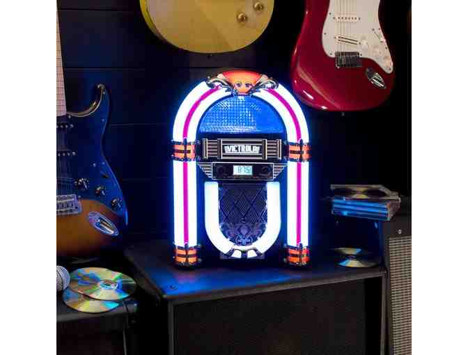 Victrola Nostalgic Wood Countertop Jukebox with Built-in Bluetooth