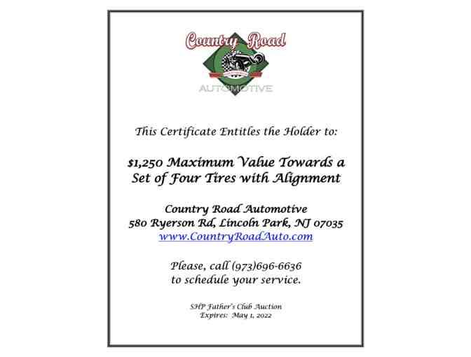 Set of Four Tires and Alignment