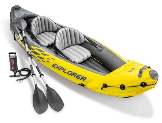 Intex Explorer K2 Kayak, 2-Person Inflatable Kayak Set with Aluminum Oars and High Output