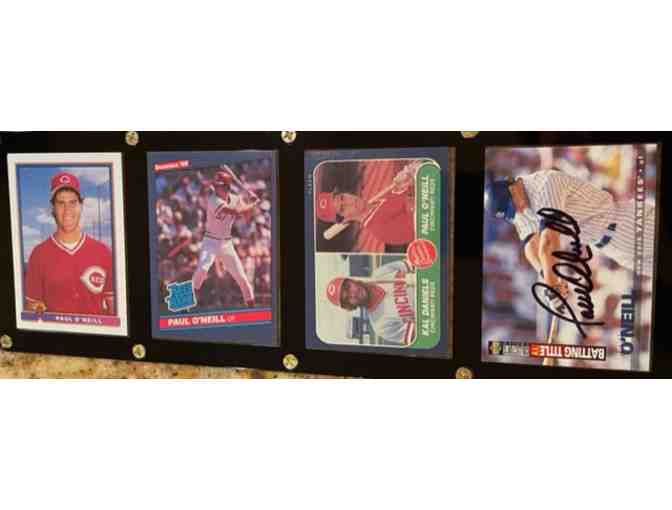 NY Yankees OF WS Champ Paul O'Neill Autographed Card & Rookie Card Set