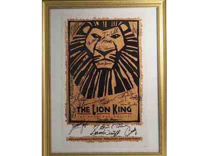 Disney Lion King Framed Broadway Poster Autographed by Cast