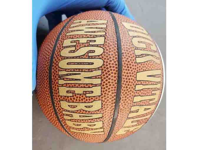 Dick Vitale Autographed Mini Basketball w Display Case AWESOME BABY!!!