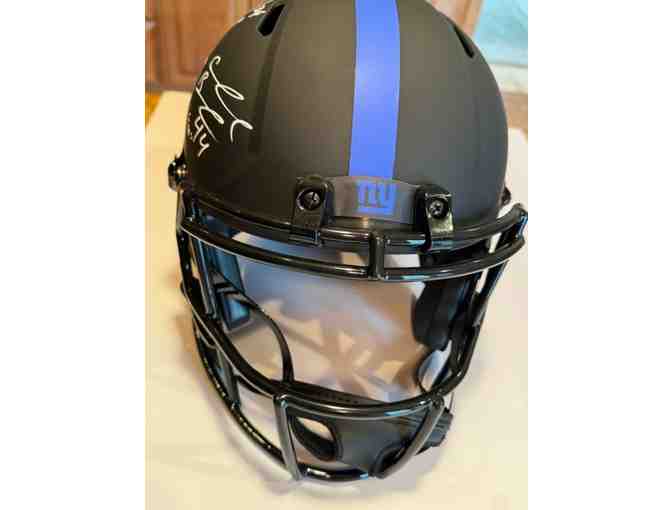 NY Giants Autographed Full Size Helmet Bradshaw Jacobs & Ward Limited Edition WOW