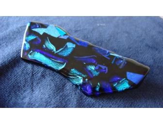 Fused glass brooch