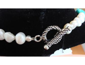 Freshwater Pearl and Turquoise Necklace