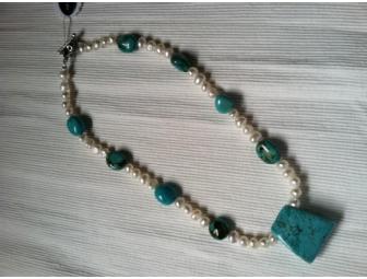 Freshwater Pearl and Turquoise Necklace