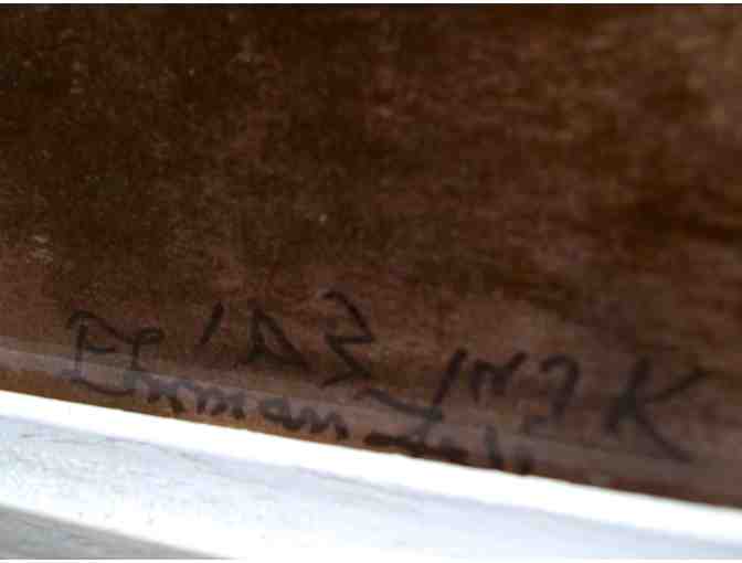 Untitled, Jewish Boy Eating Apple by Ehrman Aeli (?) w/ frame