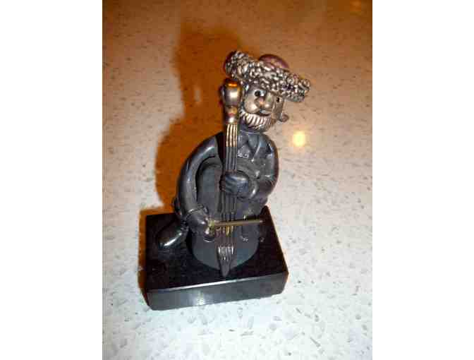 Hasidic Bassist - Frank Meisler Sculpture