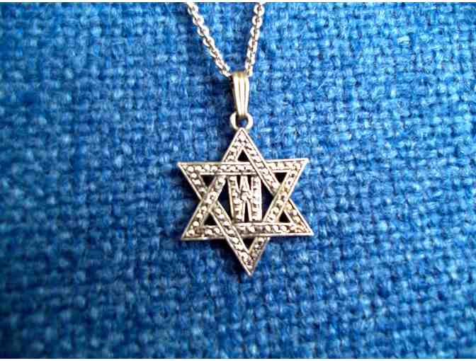 Star of David Necklace, 'W'
