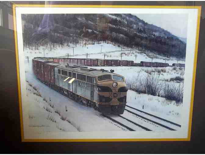 The Curve Long Eddy (Lithograph by Kent Day Coes w/ Gold Frame)