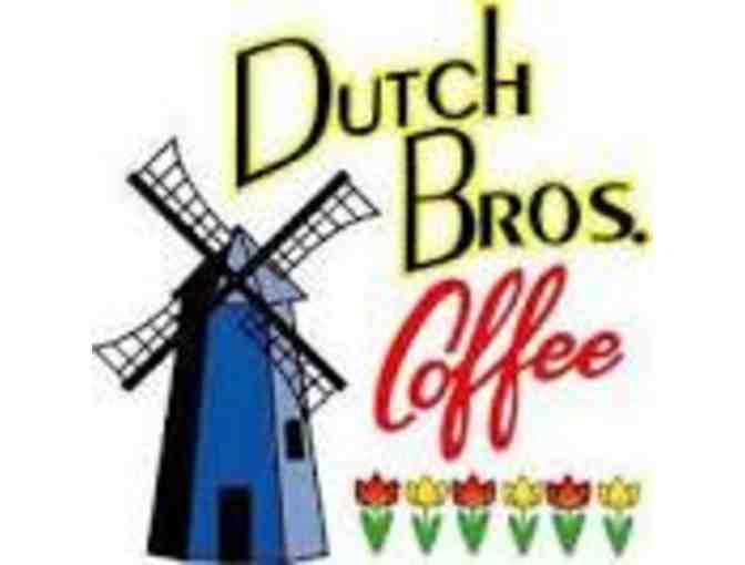 Dutch Brothers Coffee Box with 15 free drink cards & swag